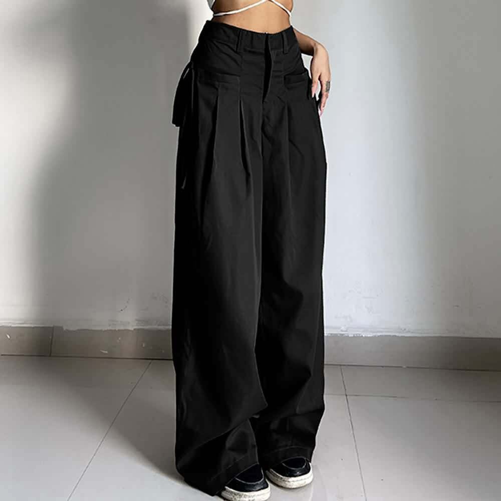 Darkness Delight Y2K Grunge Gothic Trousers - Retro 90s Fashion, Summer Y2K Outfits