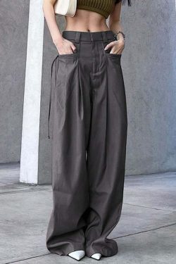Darkness Delight Y2K Grunge Gothic Trousers - Retro 90s Fashion, Summer Y2K Outfits