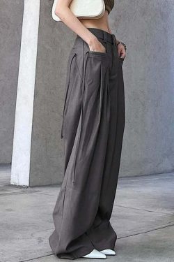 Darkness Delight Y2K Grunge Gothic Trousers - Retro 90s Fashion, Summer Y2K Outfits