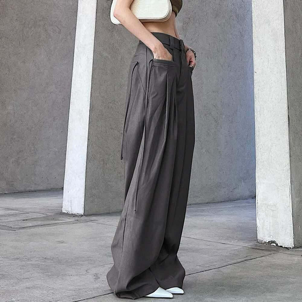 Darkness Delight Y2K Grunge Gothic Trousers - Retro 90s Fashion, Summer Y2K Outfits