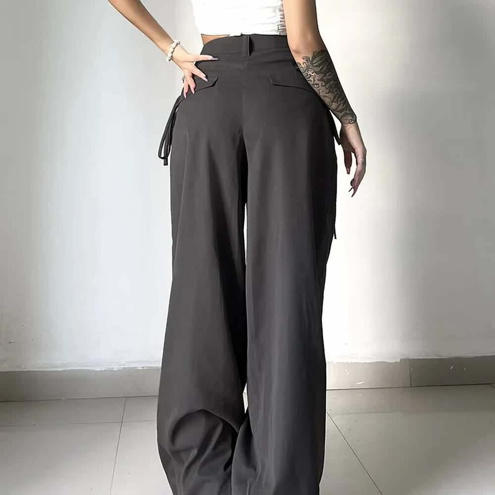 Darkness Delight Y2K Grunge Gothic Trousers - Retro 90s Fashion, Summer Y2K Outfits