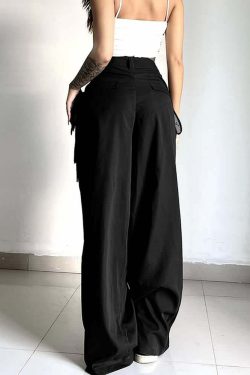 Darkness Delight Y2K Grunge Gothic Trousers - Retro 90s Fashion, Summer Y2K Outfits