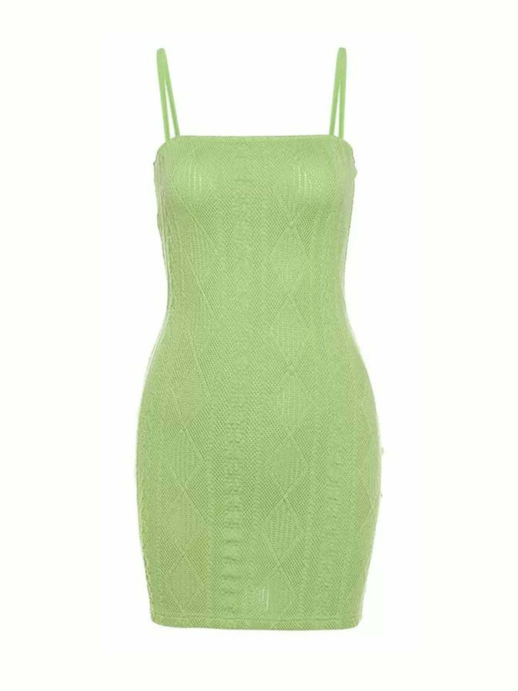 Dasia Knitted Basic Mini Dress - Y2K Summer, 90s Fashion, Grunge, Retro, Pastel Goth, Y2K