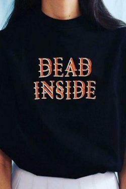 Dead Inside Shirt - Y2K Grunge, 90s Fashion, Retro Goth, Summer Y2K Outfits, Baby Tees Y
