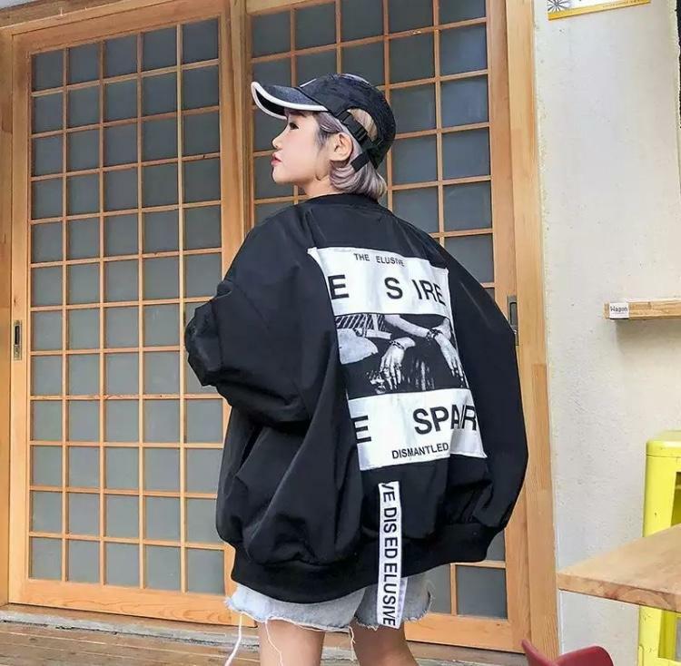 Desire/Despair Oversized Jacket - Y2K Grunge, 90s Fashion, Retro Style, Gothic Y2K,