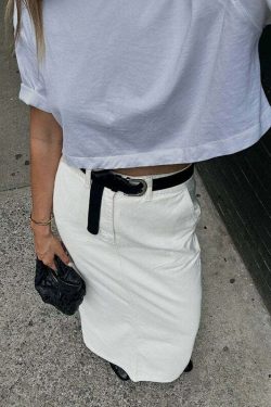 Destin Slit Maxi Skirt - Y2K Summer Grunge, 90s Fashion, Retro Style, Y2K Party Outfit