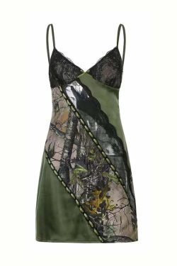 Destinee Mini Dress with Lace Panels - Y2K Summer, 90s Grunge, Retro Party Outfit