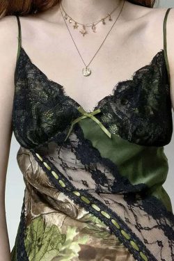 Destinee Mini Dress with Lace Panels - Y2K Summer, 90s Grunge, Retro Party Outfit