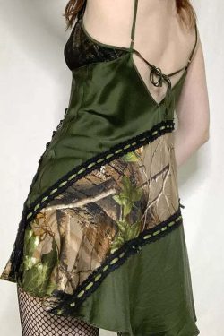 Destinee Mini Dress with Lace Panels - Y2K Summer, 90s Grunge, Retro Party Outfit
