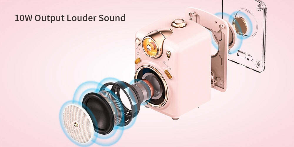 Divoom Fairy-OK Portable Bluetooth Speaker with Mic - Perfect for Y2K, 90s, and Grunge Outfits