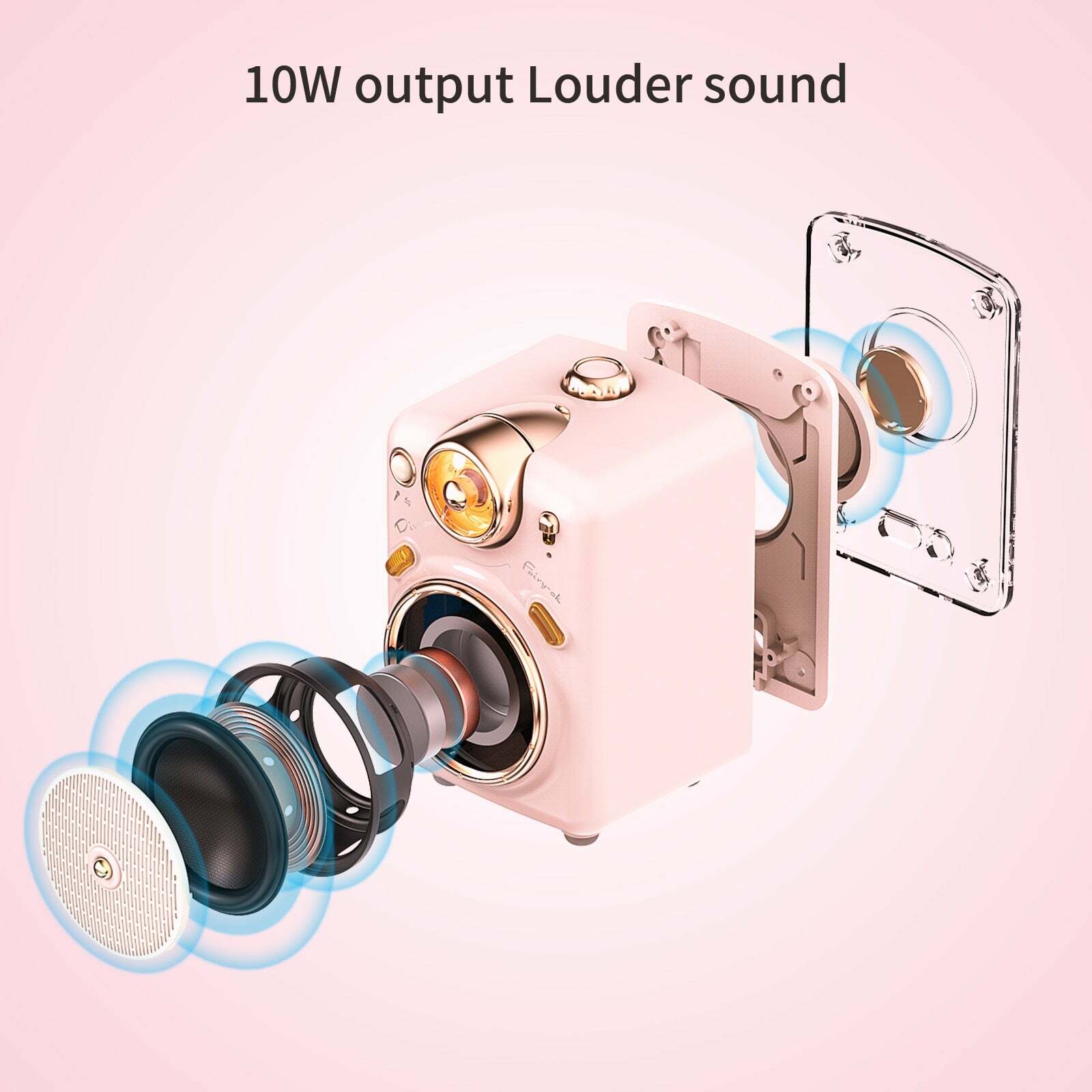 Divoom Fairy-OK Portable Bluetooth Speaker with Mic - Perfect for Y2K, 90s, and Grunge Outfits