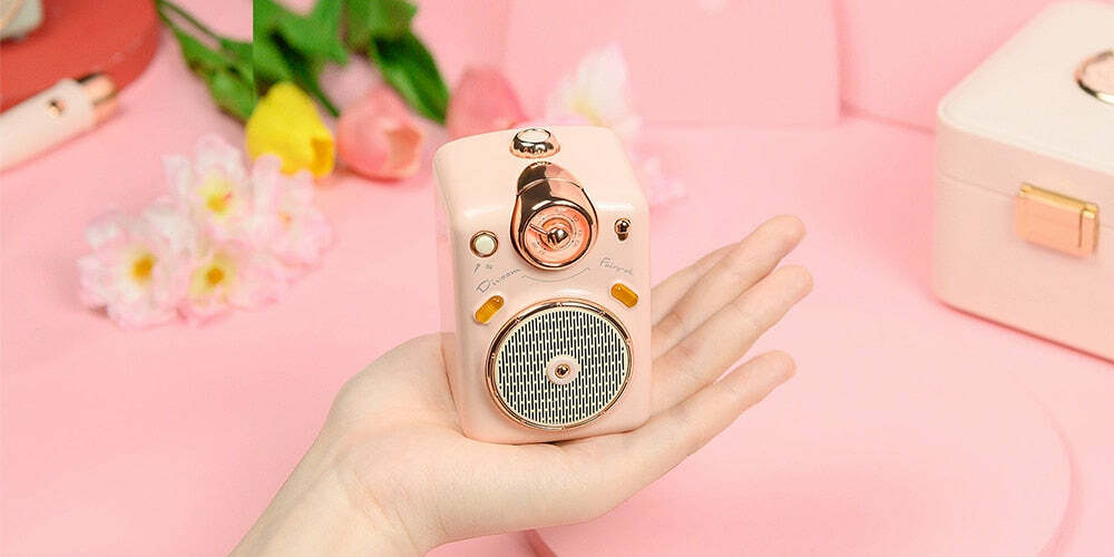 Divoom Fairy-OK Portable Bluetooth Speaker with Mic - Perfect for Y2K, 90s, and Grunge Outfits