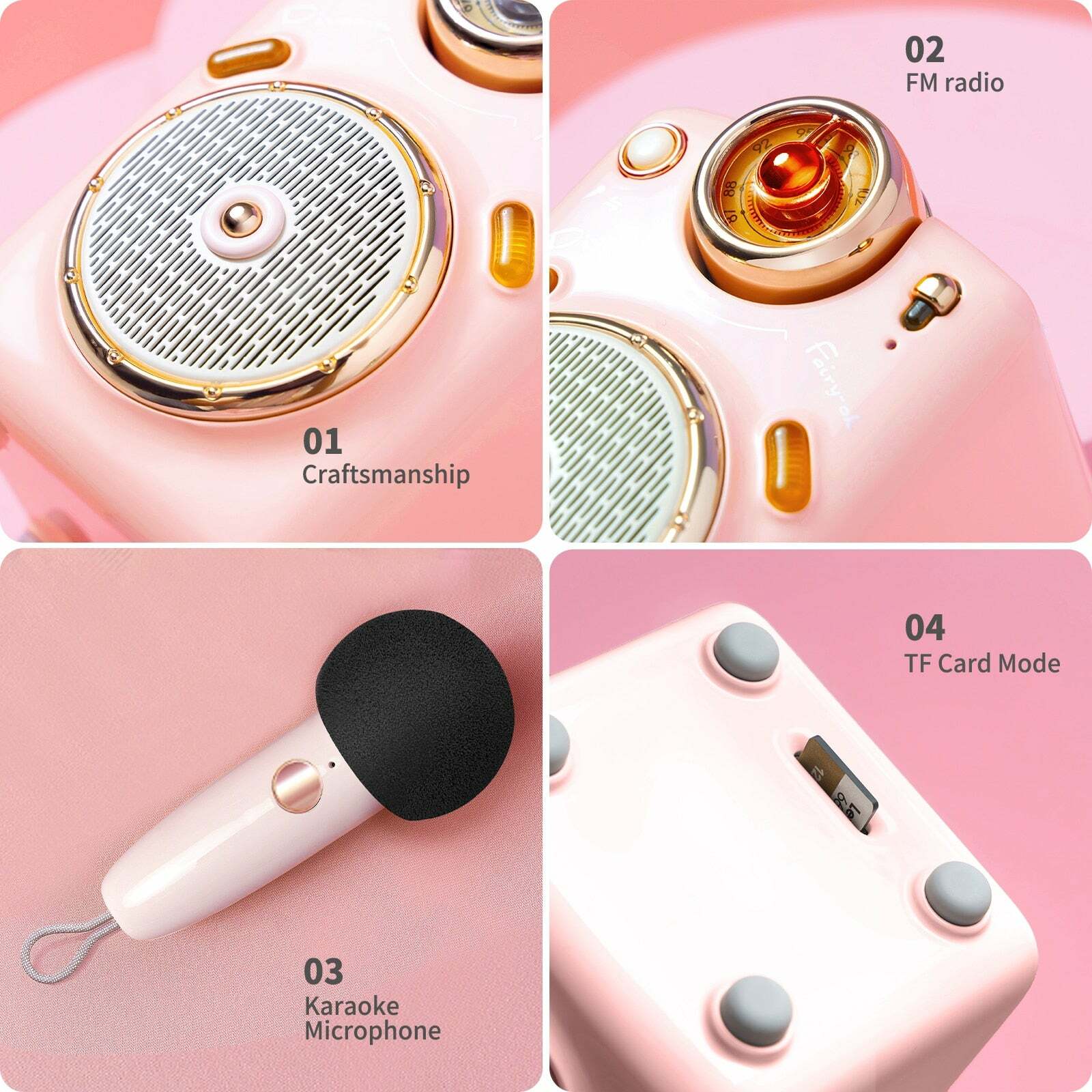 Divoom Fairy-OK Portable Bluetooth Speaker with Mic - Perfect for Y2K, 90s, and Grunge Outfits