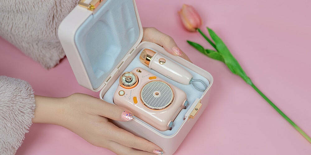Divoom Fairy-OK Portable Bluetooth Speaker with Mic - Perfect for Y2K, 90s, and Grunge Outfits