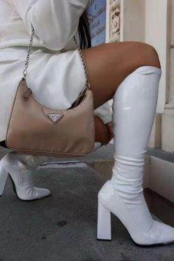 Doja Platform Knee High Boots - Y2K Grunge, 90s Fashion, Retro Style, Gothic Y2K, Y2K Party