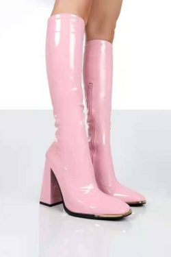 Doja Platform Knee High Boots - Y2K Grunge, 90s Fashion, Retro Style, Gothic Y2K, Y2K Party