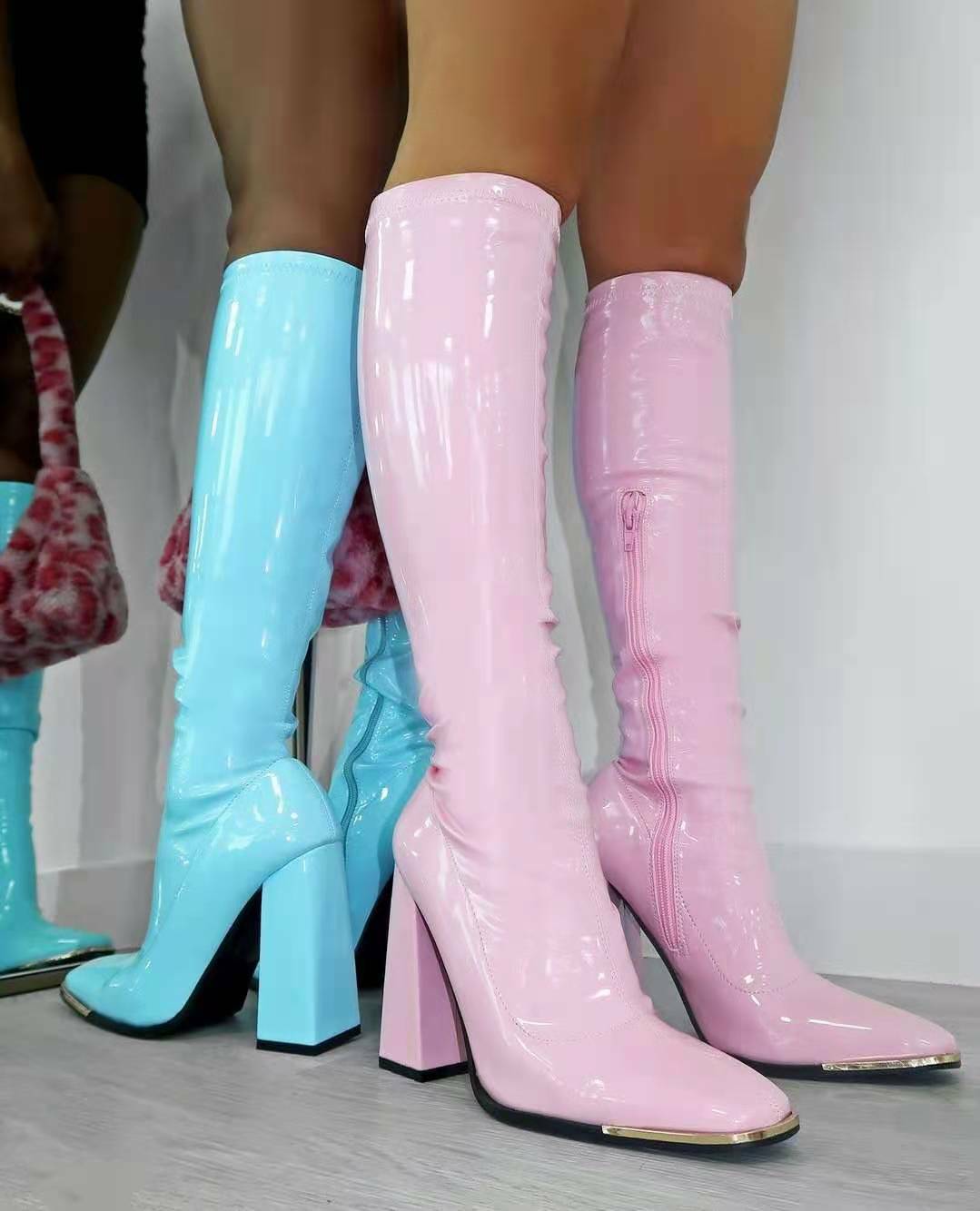Doja Platform Knee High Boots - Y2K Grunge, 90s Fashion, Retro Style, Gothic Y2K, Y2K Party