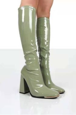 Doja Platform Knee High Boots - Y2K Grunge, 90s Fashion, Retro Style, Gothic Y2K, Y2K Party