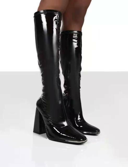 Doja Platform Knee High Boots - Y2K Grunge, 90s Fashion, Retro Style, Gothic Y2K, Y2K Party