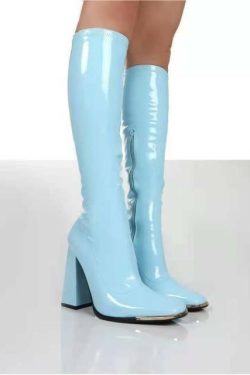 Doja Platform Knee High Boots - Y2K Grunge, 90s Fashion, Retro Style, Gothic Y2K, Y2K Party
