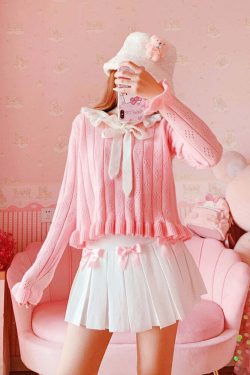 Dollette Kawaii Bow Pleated Mini Skirt - Y2K Summer, 90s Fashion, Grunge, Retro, Pastel Goth