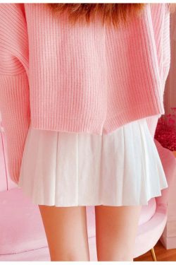 Dollette Kawaii Bow Pleated Mini Skirt - Y2K Summer, 90s Fashion, Grunge, Retro, Pastel Goth