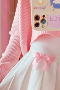Dollette Kawaii Bow Pleated Mini Skirt - Y2K Summer, 90s Fashion, Grunge, Retro, Pastel Goth