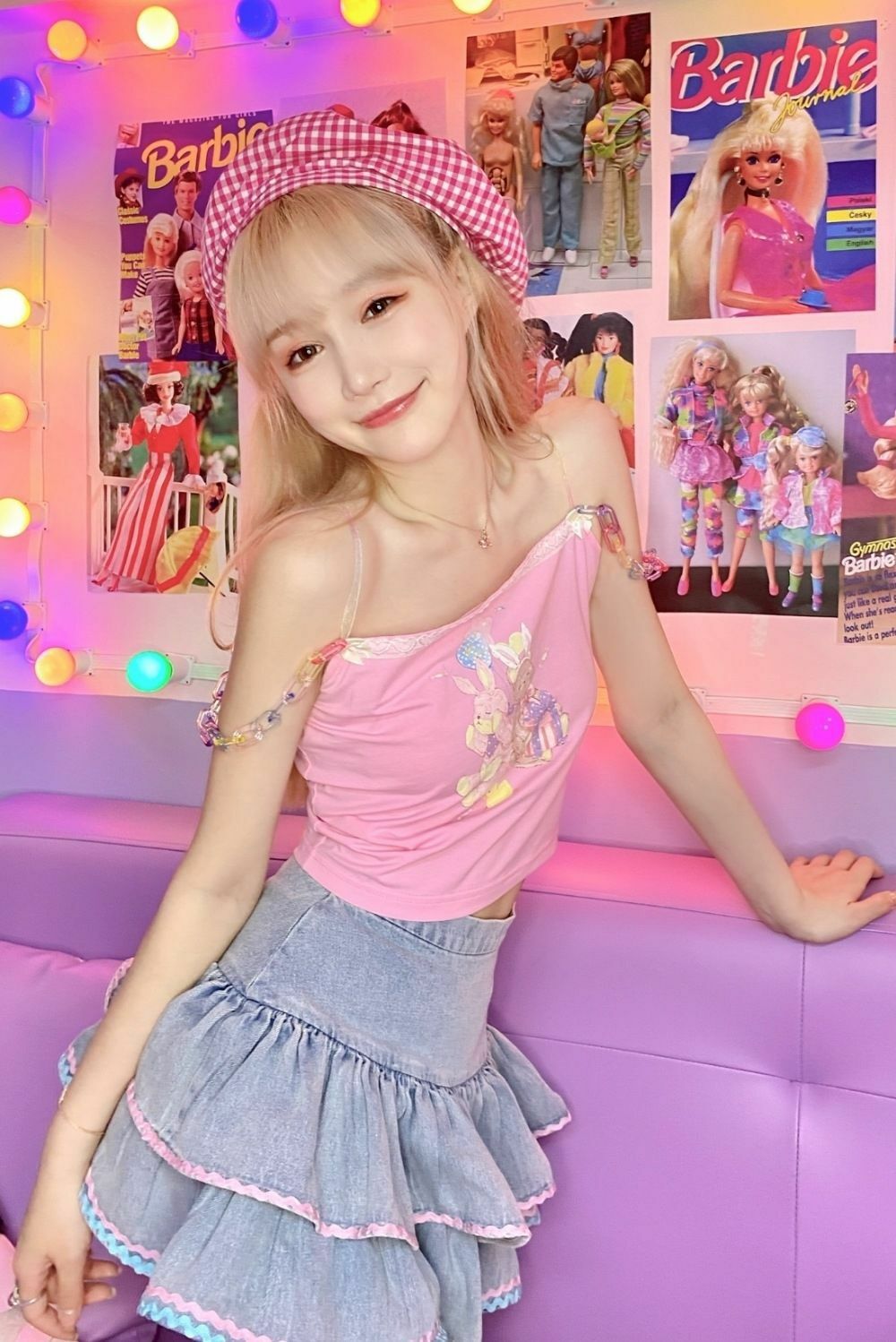 Dollette Kawaii Denim Mini Skirt - Y2K Summer, 90s Grunge, Retro 90s, Y2K Party &