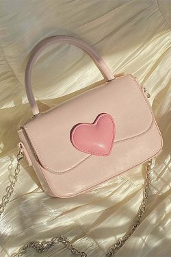 Dollette Kawaii Pink Heart Handbag - Y2K Summer, 90s Fashion, Grunge, Retro, Pastel Goth Style