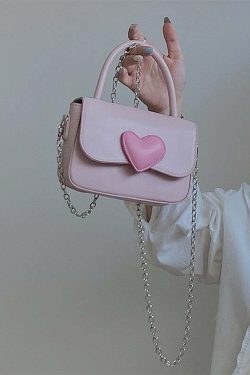 Dollette Kawaii Pink Heart Handbag - Y2K Summer, 90s Fashion, Grunge, Retro, Pastel Goth Style