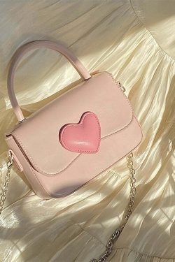 Dollette Kawaii Pink Heart Handbag - Y2K Summer, 90s Fashion, Grunge, Retro, Pastel Goth Style