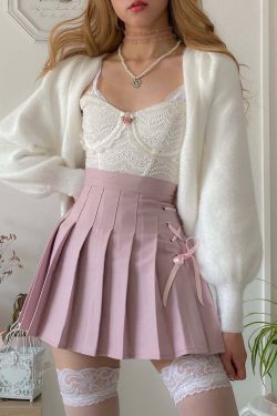 Dollette Kawaii Pink Pleated High Waist Skirt - Y2K Summer, 90s Fashion, Grunge, Retro Style