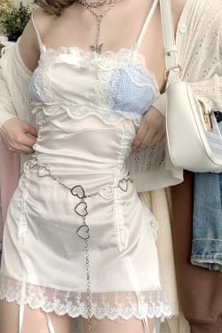 Dollette Lace Frill Mini Dress - White, Y2K Summer Outfit, 90s Grunge, Retro Style