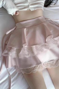 Dollette Pink Ruffle Double Layer Mini Skirt - Y2K Summer, 90s Fashion, Grunge, Retro Style