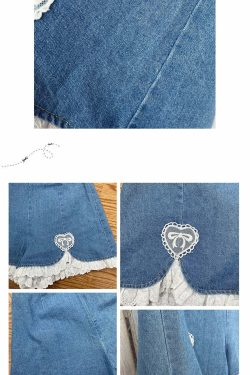 Dollette Romantic Denim Shorts - Y2K Summer, 90s Grunge, Retro, Pastel Goth, Y2K Club Outfits