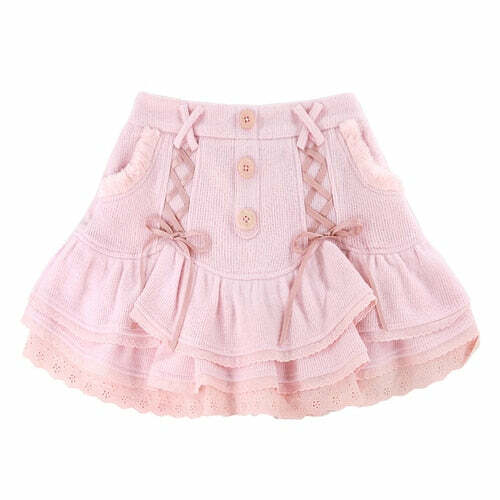 Dollette Sweet Lolita Pink Mini Skirt - Y2K Summer, 90s Fashion, Grunge, Pastel Goth Outfit