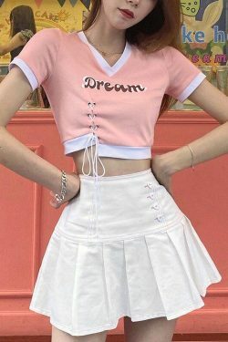 Dream Crop Top - Y2K Summer, 90s Grunge, Retro Style, Pastel Goth, Y2K Party Outfits