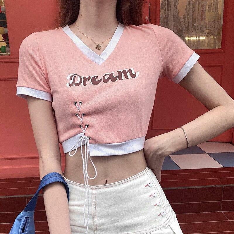 Dream Crop Top - Y2K Summer, 90s Grunge, Retro Style, Pastel Goth, Y2K Party Outfits