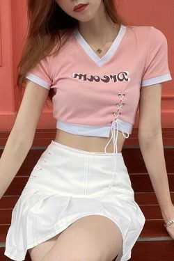 Dream Crop Top - Y2K Summer, 90s Grunge, Retro Style, Pastel Goth, Y2K Party Outfits
