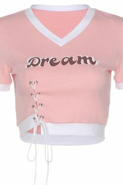 Dream Crop Top - Y2K Summer, 90s Grunge, Retro Style, Pastel Goth, Y2K Party Outfits