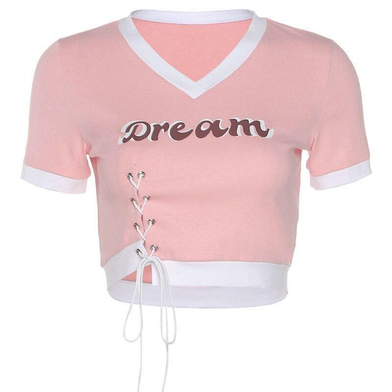 Dream Crop Top - Y2K Summer, 90s Grunge, Retro Style, Pastel Goth, Y2K Party Outfits