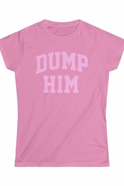 DUMP HIM Y2K Grunge Baby Tee - Retro 90s Fashion, Summer Outfits, Popstar & Club Style