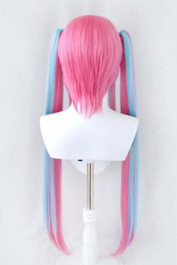 Duotone Pastel Goth Cosplay Wig Blue Pink - Y2K Grunge, 90s Fashion, Retro Style, Y2K Hairstyles
