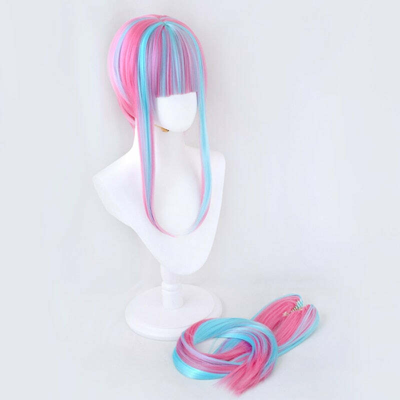 Duotone Pastel Goth Cosplay Wig Blue Pink - Y2K Grunge, 90s Fashion, Retro Style, Y2K Hairstyles