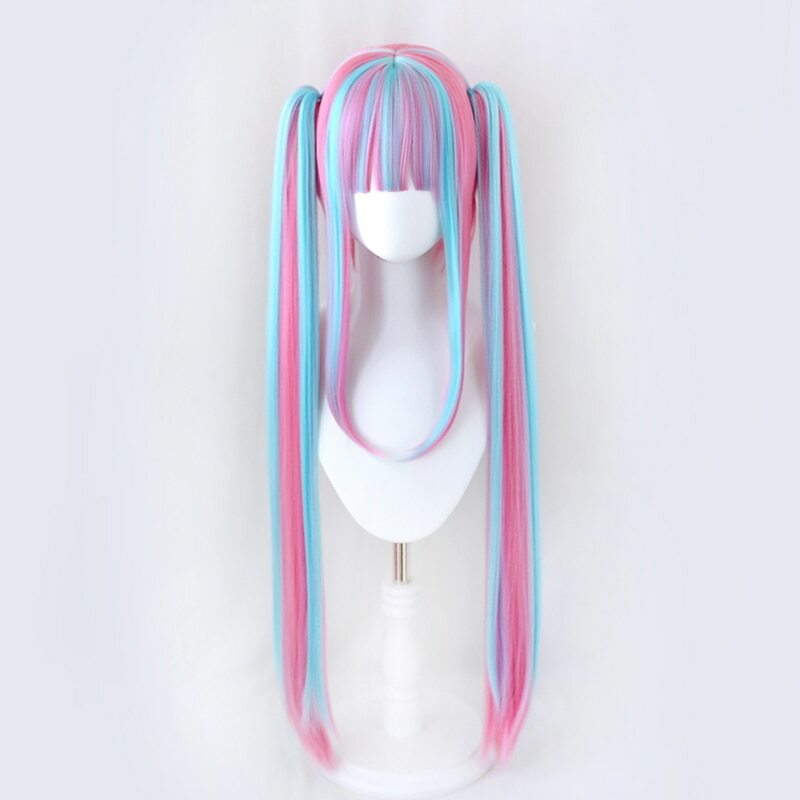 Duotone Pastel Goth Cosplay Wig Blue Pink - Y2K Grunge, 90s Fashion, Retro Style, Y2K Hairstyles