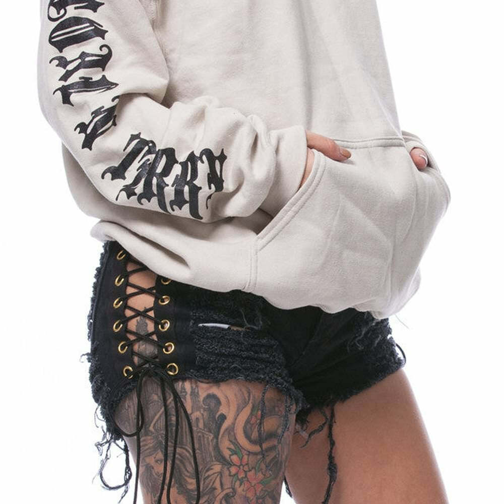 Edgy Lace Up Denim Shorts - Y2K Summer Grunge, 90s Fashion, Retro Y2K Club & Party Outfits