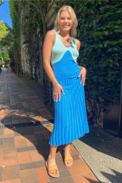 Edie Knit Long Dress - Y2K Summer Outfit, 90s Fashion, Grunge, Retro Style, Y2K Party Look