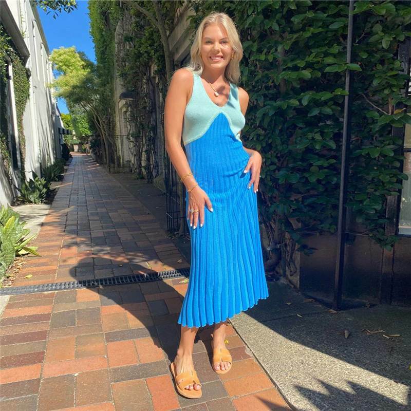 Edie Knit Long Dress - Y2K Summer Outfit, 90s Fashion, Grunge, Retro Style, Y2K Party Look