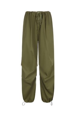 Eila Low Waist Baggy Pants - Y2K Grunge 90s Fashion, Retro Summer Outfits, Hip Hop Style