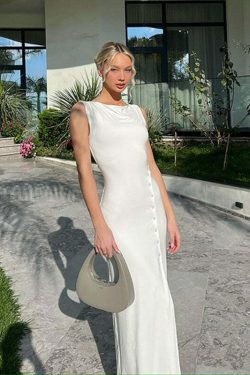 Eilis Slit Dress - Y2K Summer Grunge Outfit, 90s Fashion, Retro Style, Y2K Party & Club Look